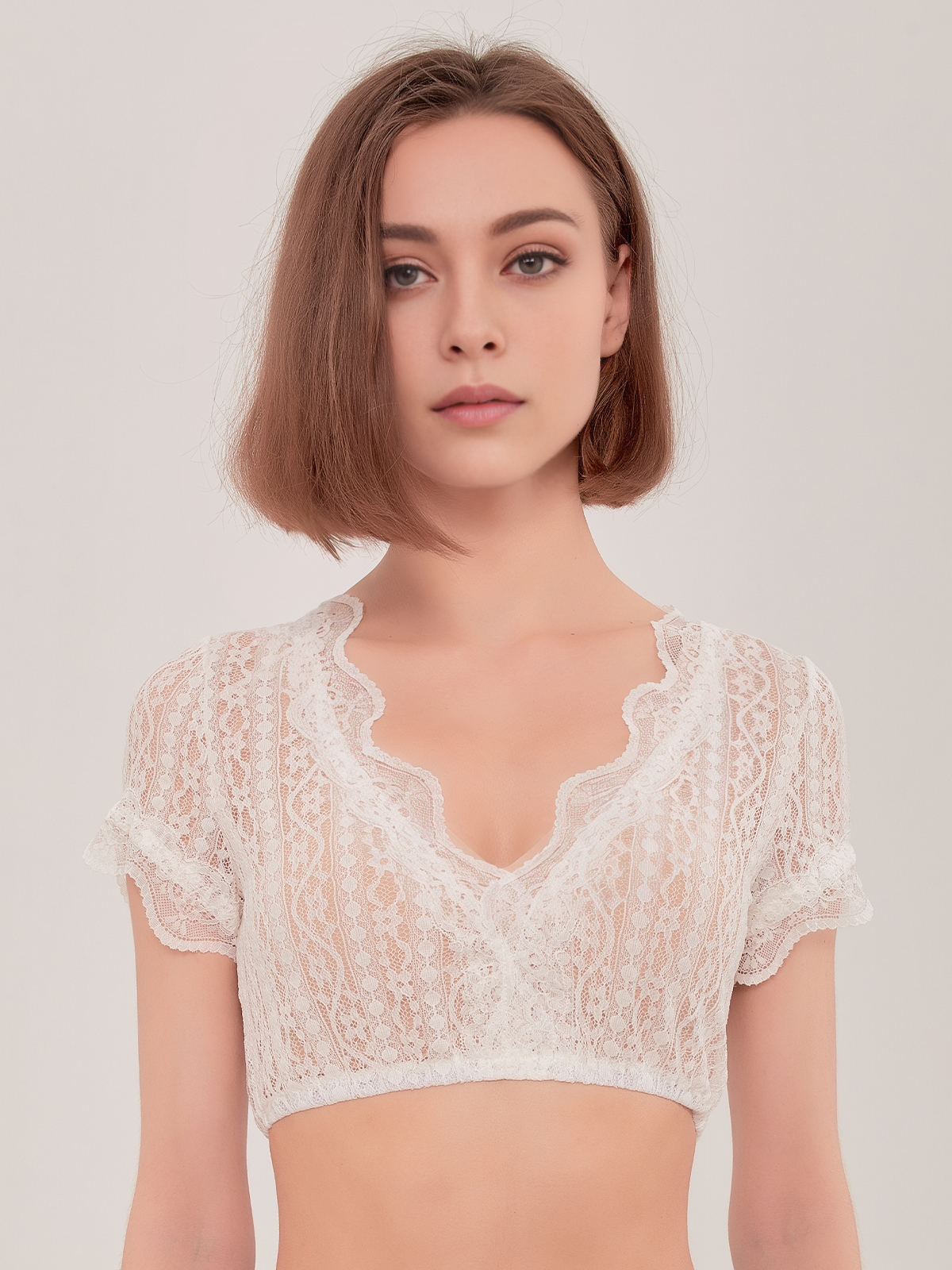 Dirndl Bluse in Weiß