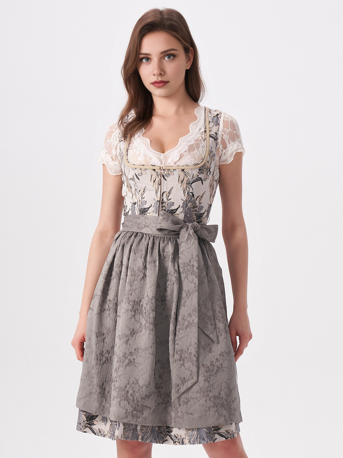 Klassisches Dirndl in Grau