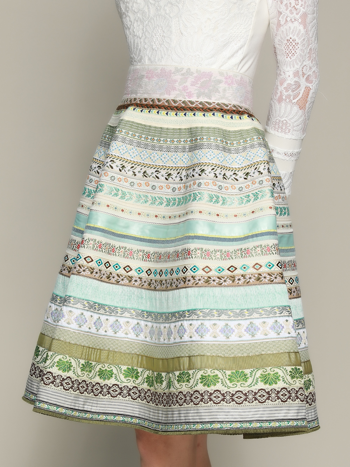 Langarmbluse Dirndl in Grün