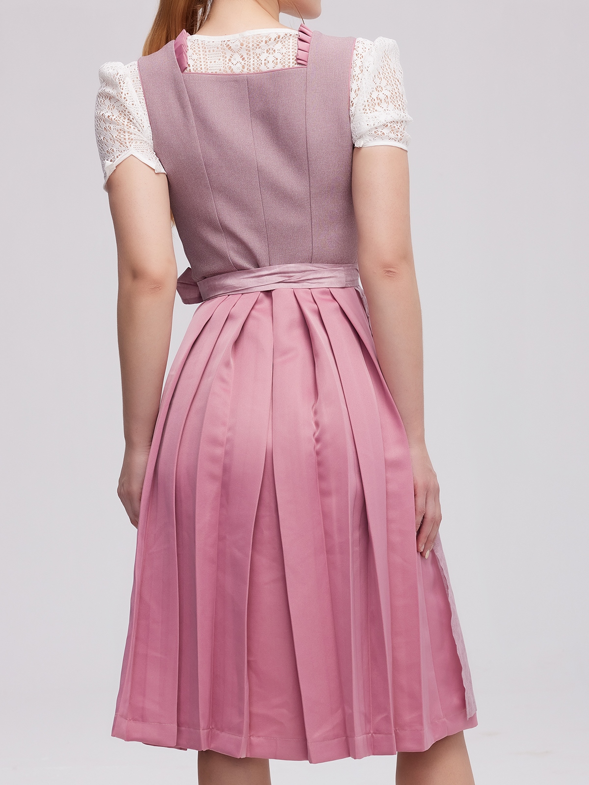 Elegantes lila Dirndl Wildleder mit Reißverschluss