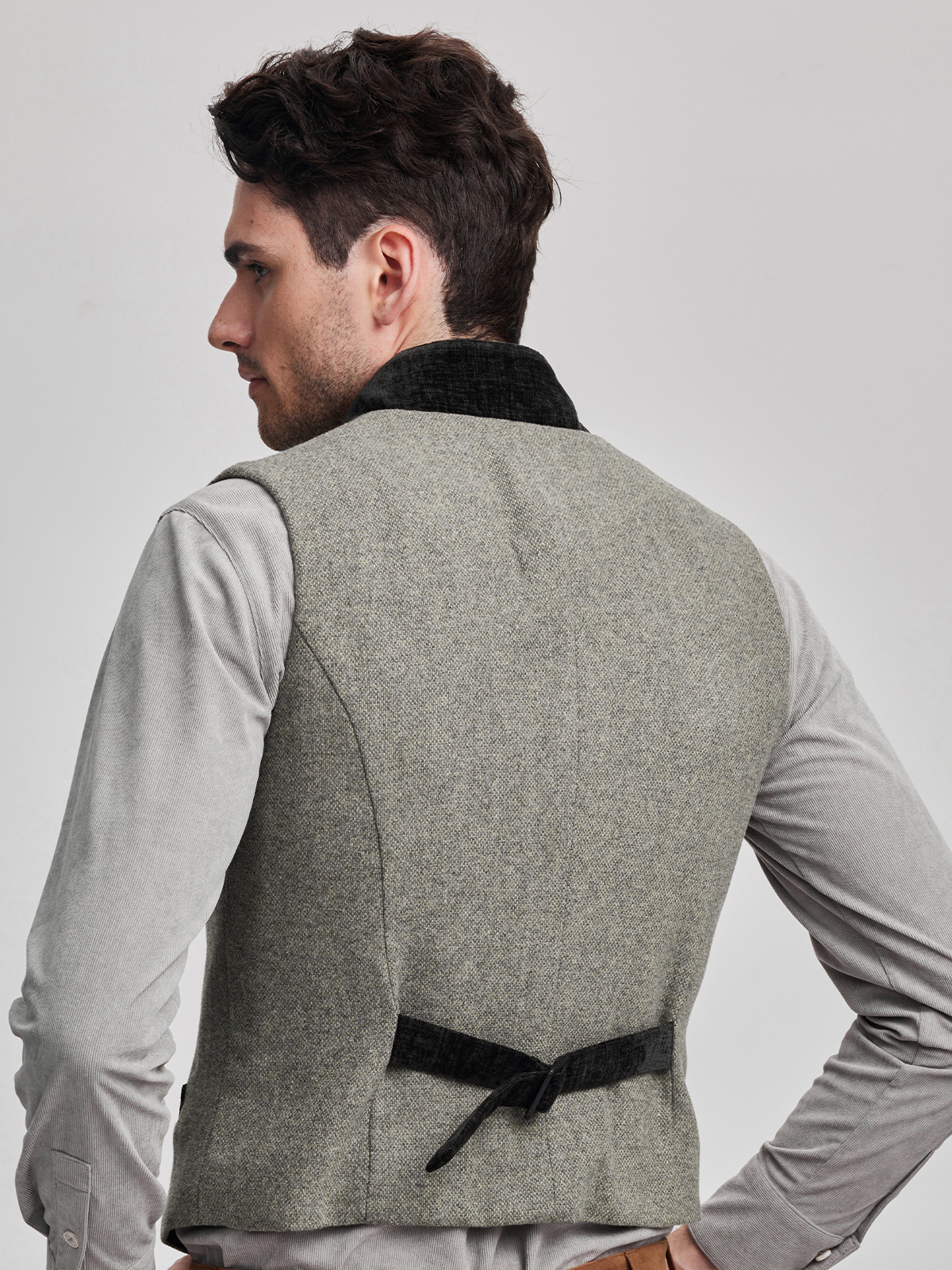 Stylisches Herrenhemd Karo in Grau