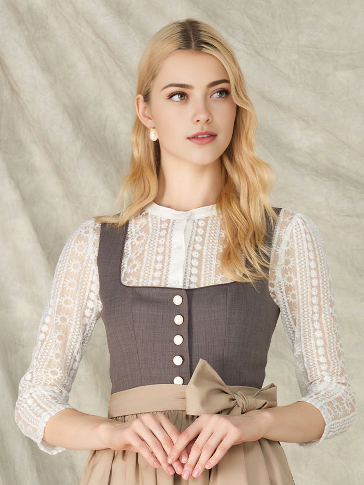 Olivgrünes Dirndl in eleganter Ausführung