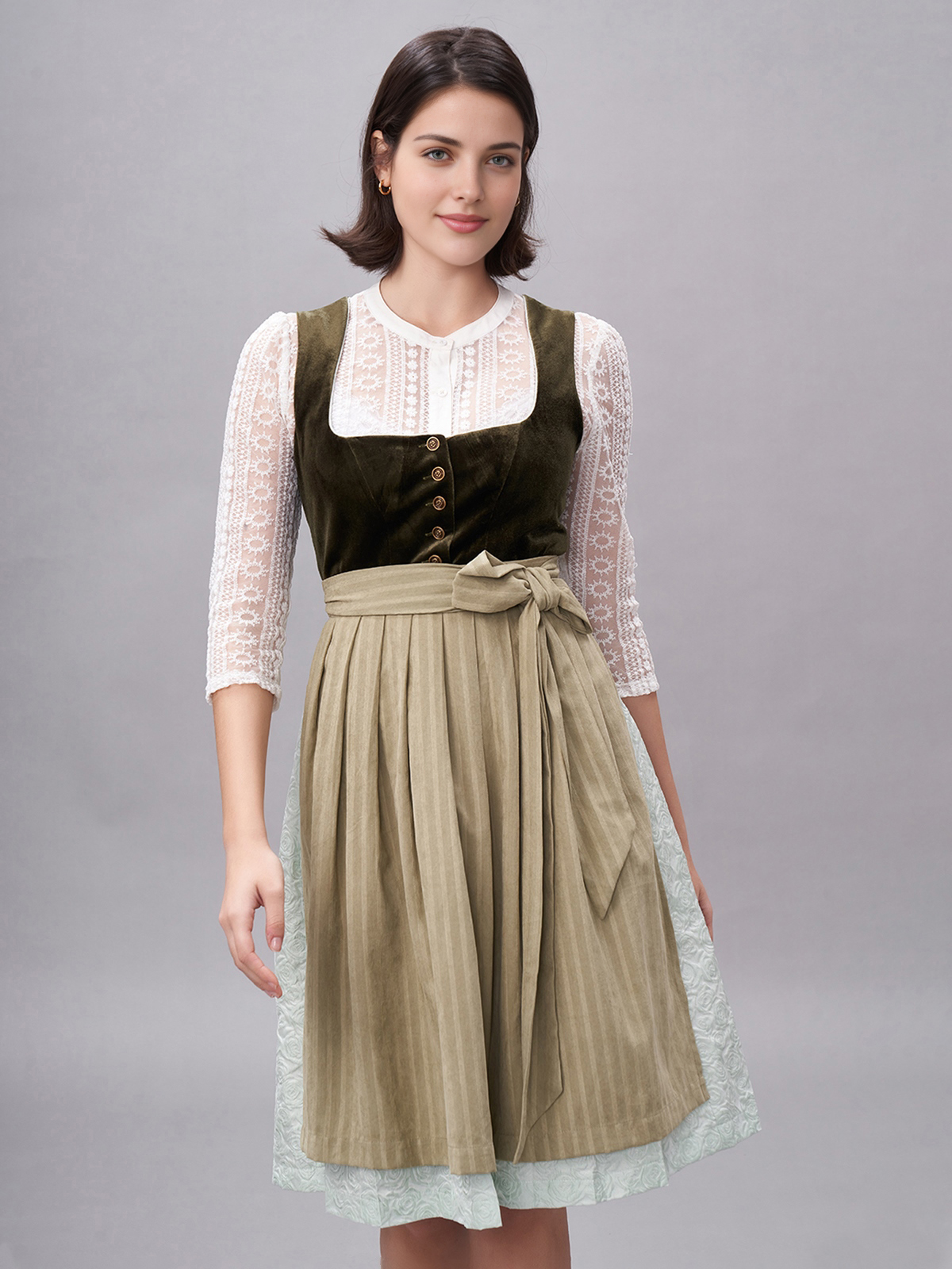 Modernes Dirndl in Grün